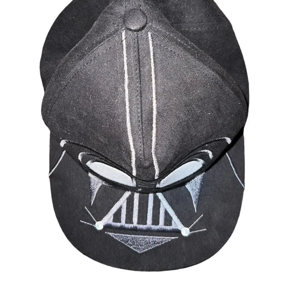 Disney Parks Star Wars Darth Vader Youth Flatbill Hat One Size Cap Black‎